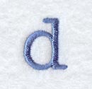 Courier Lower Case Letter d - 3 Inch