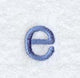 Courier Lower Case Letter e - 3 Inch