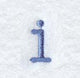 Courier Lower Case Letter i - 3 Inch