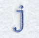 Courier Lower Case Letter j - 3 Inch