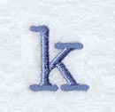 Courier Lower Case Letter k - 3 Inch