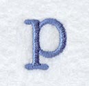 Courier Lower Case Letter p - 3 Inch
