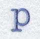 Courier Lower Case Letter p - 3 Inch