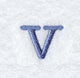 Courier Lower Case Letter v - 3 Inch