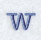 Courier Lower Case Letter w - 3 Inch