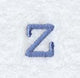 Courier Lower Case Letter z - 3 Inch