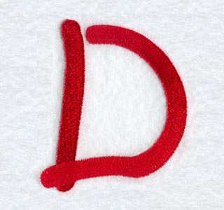 Kids Upper Case Letter D - 3 Inch
