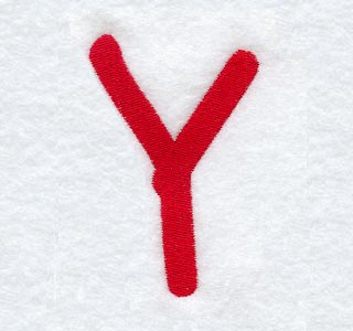 Kids Upper Case Letter Y - 3 Inch