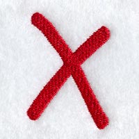 Kids Upper Case Letter X - 2 Inch