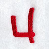 Kids Number 4 - 3 Inch