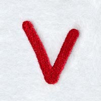 Kids Lower Case Letter v - 3 Inch