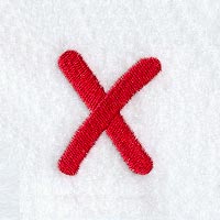 Kids Lower Case Letter x - 3 Inch