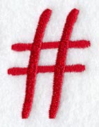 Kids Punctuation Number Sign - 3 Inch