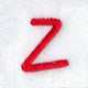 Kids Upper Case Letter Z - 3 Inch
