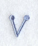 Dots Letter v - 2 inch