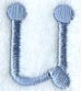 Dots Letter u - 2 inch