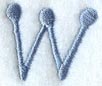 Dots Letter w - 2 inch