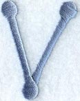 Dots Letter V - 2 inch