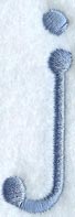 Dots Letter j - 2 inch