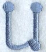 Dots Letter u - 2 inch