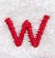 Kids Lower Case Letter w - 3 Inch