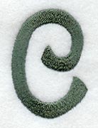 Agatha Lower Case Letter c (3 Inch)