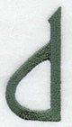 Agatha Lower Case Letter d (3 Inch)