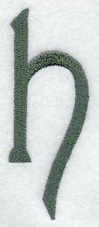 Agatha Lower Case Letter h (3 Inch)