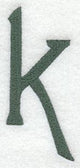 Agatha Lower Case Letter k (3 Inch)