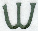 Agatha Lower Case Letter w (3 Inch)