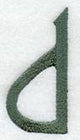 Agatha Lower Case Letter d (3 Inch)