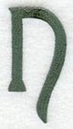 Agatha Lower Case Letter n (3 Inch)