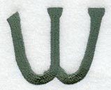Agatha Lower Case Letter w (3 Inch)