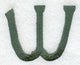 Agatha Lower Case Letter w (3 Inch)