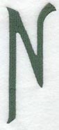 Agatha Letter N (3 Inch)