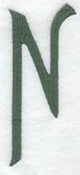 Agatha Letter N (3 Inch)
