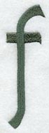 Agatha Lower Case Letter f (3 Inch)