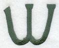 Agatha Lower Case Letter w (3 Inch)