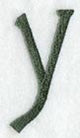 Agatha Lower Case Letter y (3 Inch)