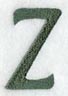 Agatha Lower Case Letter z (3 Inch)
