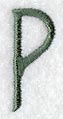 Agatha Letter P (3 Inch)