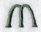 Agatha Lower Case Letter m (3 Inch)