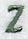 Agatha Lower Case Letter z (3 Inch)