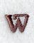 Arnold Lower Case Letter w (3 Inch)