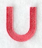 Art Block Lower Case Letter u (3 Inch)
