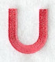 Art Block Lower Case Letter u (3 Inch)
