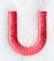 Art Block Lower Case Letter u (3 Inch)
