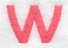 Art Block Lower Case Letter w (3 Inch)