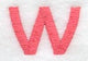 Art Block Lower Case Letter w (3 Inch)