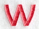 Art Block Lower Case Letter w (3 Inch)